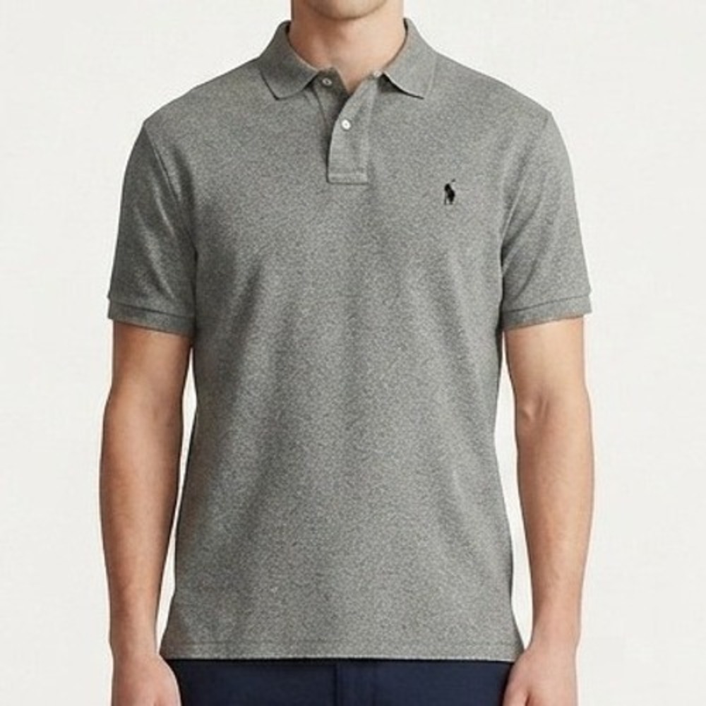 Polo Ralph Lauren Polo Shirt Mens XL Grey Short Sleeve Cotton Classic Pony Logo